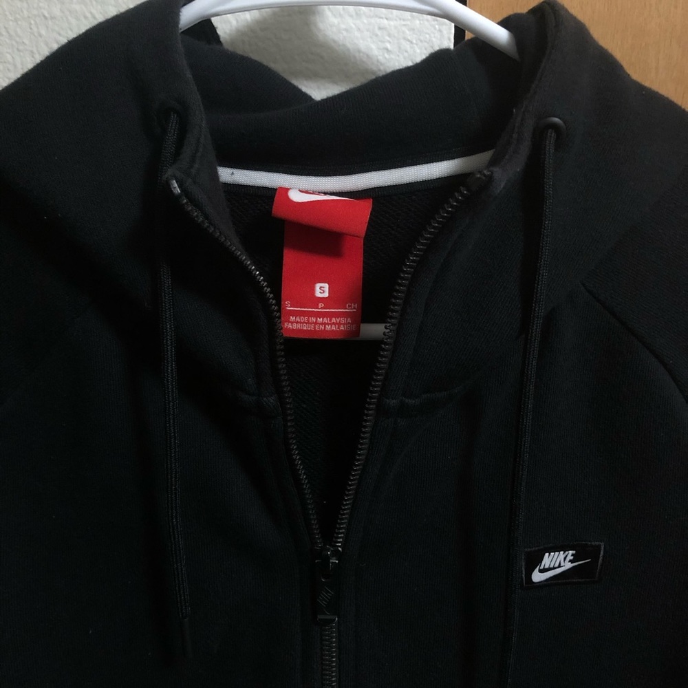Nike men zip up black jacket, men, size small